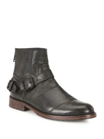 Shop Belstaff Trialmaster Waxed Leather Short Boots In Black