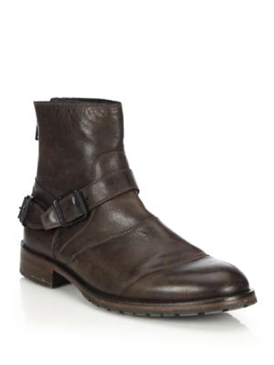 Shop Belstaff Trialmaster Waxed Leather Short Boots In Brown