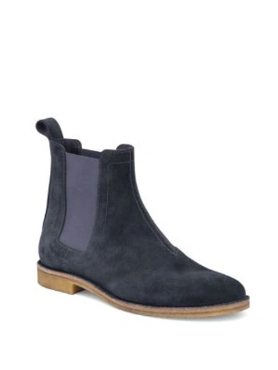 Shop Gucci Suede Chelsea Boots In Ardoise