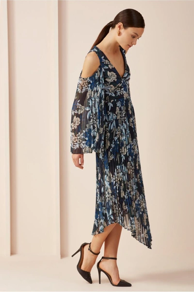 Shop Keepsake Seasons Long Sleeve Maxi Dress In Navy Botanic Floral