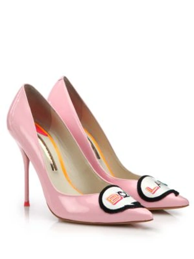 Shop Sophia Webster Boss Lady Patent Leather Pumps In Pink