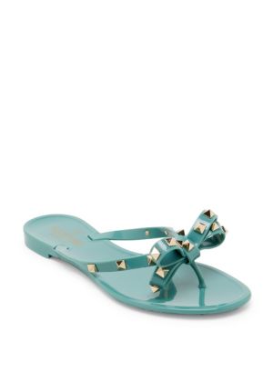 valentino studded flip flops