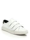 REBECCA MINKOFF Becky Grip-Tape Strap Leather Sneakers