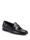 GIORGIO ARMANI Patent Embossed Dress Slip-Ons