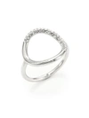 Michael Kors Pavé Circle Ring/silvertone