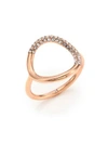 Michael Kors Pavé Circle Ring/rose Goldtone