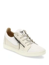 Giuseppe Zanotti Breksc Leather Sneakers In Ivory