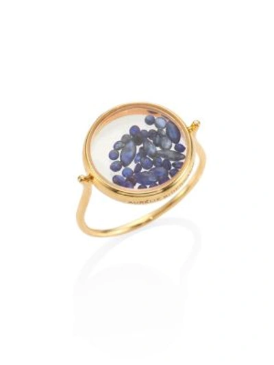 Aurelie Bidermann Blue Sapphire & 18k Yellow Gold Chivor Earrings In Gold Blue Sapphire