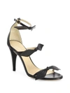 CHLOÉ Mike Leather Knotted Bow Sandals