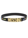 MOSCHINO Embroidered Mirror Logo Belt