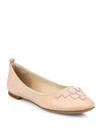 MARC JACOBS Cleo Studded Leather Ballet Flats