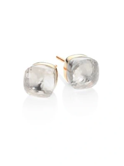 Pomellato Topaz, 18k Rose & White Gold Stud Earrings In White Topaz