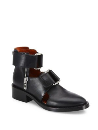 Shop 3.1 Phillip Lim / フィリップ リム Addis Cutout Leather Booties In Black