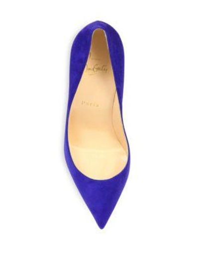 Shop Christian Louboutin Pigalle Follies Suede Pumps In Navy