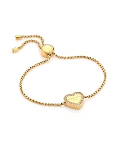 Michael Kors Heritage Pavé Heart Slide Bracelet/goldtone | ModeSens