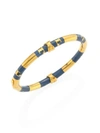 TORY BURCH Oro Stripe Bangle Bracelet