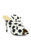 CHARLOTTE OLYMPIA Ilona Polka Dot Linen Mules