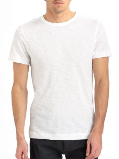 Shop Theory Gaskell Nebulous Cotton Crewneck Tee In White