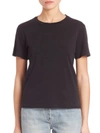 The Row Essentials Wesler Cotton Tee In Black