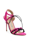 MANOLO BLAHNIK Esparra Pom-Pom Front-Tie Sandals