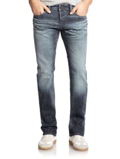 Shop Diesel Safado Slim Straight-leg Jeans In Medium-wash