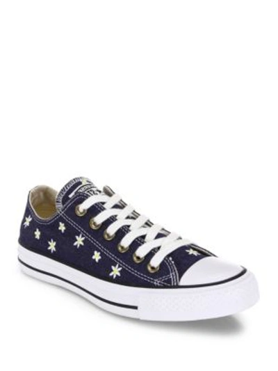 Converse Women's Chuck Taylor Ox Daisy Print Casual Sneakers From Finish Line In Navy