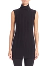 DEREK LAM Ribbed Sleeveless Turtleneck Top