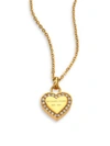 MICHAEL KORS Heritage Hearts Pavé Logo Pendant Necklace
