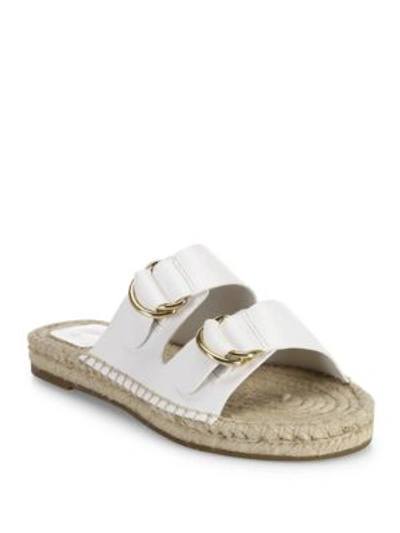 Joie Cagney Leather Espadrille Slides In Latte