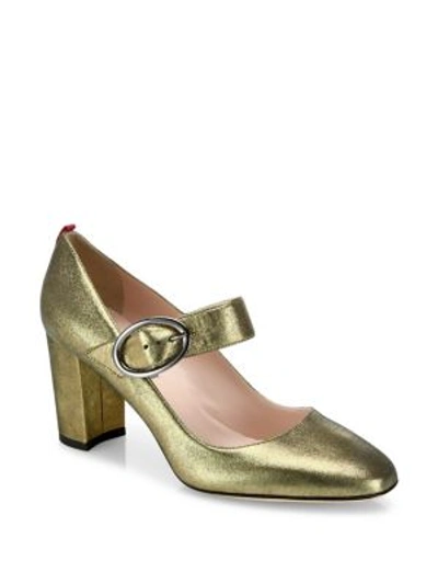 Sjp By Sarah Jessica Parker Austen Mary Jane Leather Pumps In Gold