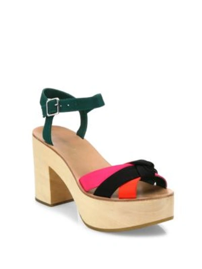 Shop Loeffler Randall Elsa Colorblock Platform Sandals In Multi