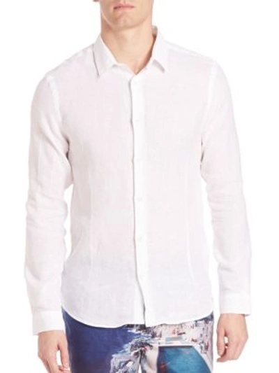 Orlebar Brown Morton Tailored Cotton Button-down Shirt In White