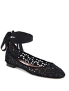 TABITHA SIMMONS Daria Daisy Crochet Suede Flats