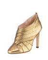 SJP BY SARAH JESSICA PARKER ECHO PLEATED 100MM BOOTIE, KARAT, GOLD LEATHER