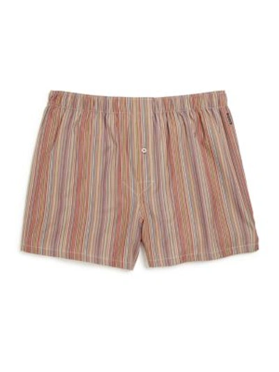 Shop Paul Smith Striped Shorts In Multi