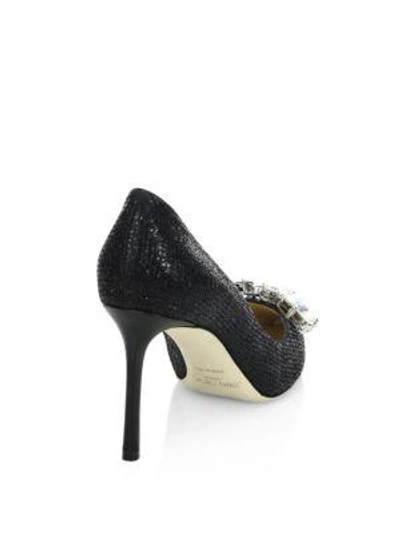 Shop Jimmy Choo Marvel 85 Gfi Crystal-embellished Pumps In Champagne Crystal