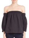 MILLY Off-The-Shoulder Blouse
