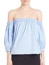 MILLY Off-The-Shoulder Blouse