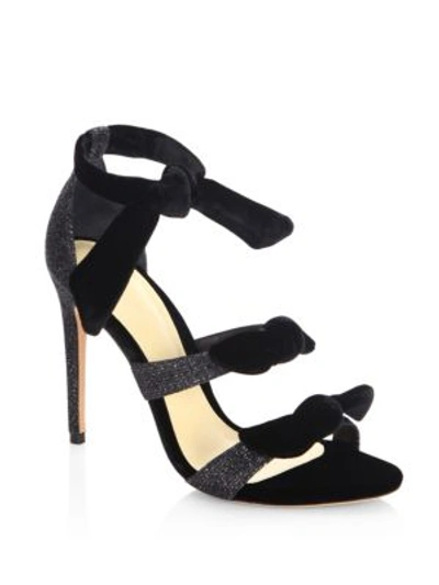 Shop Alexandre Birman Mary Bow Tie Sandals In Black