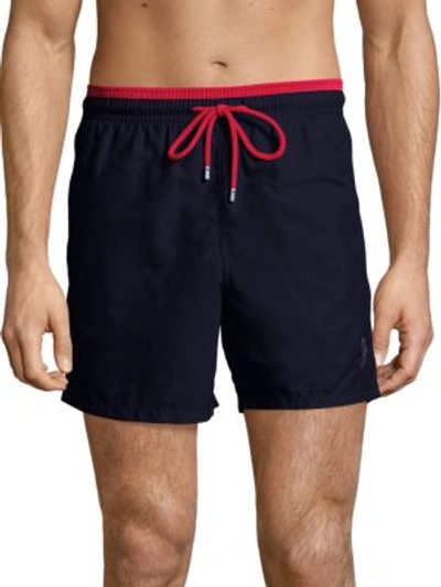 Shop Vilebrequin Moka Swim Trunks In Navy