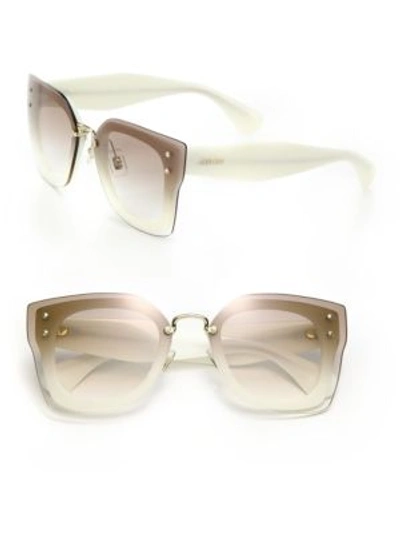 Miu Miu Layered Pilot 67mm Sunglasses In Ivory