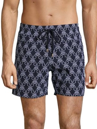 Vilebrequin Seahorse Embroidered Shorts In Navy