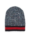 Gucci Wool, Alpaca & Silk Blend Cable Knit Hat In Sapphire