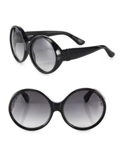Saint Laurent Sl M1 60mm Round Sunglasses In Black