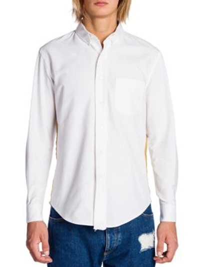 Shop Palm Angels Honor Cotton Shirt In White