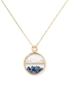 AURELIE BIDERMANN Diamond, Blue Sapphire & 18K Yellow Gold Medallion