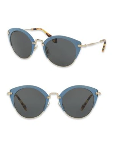 Miu Miu 52mm Phantos Sunglasses In Blue