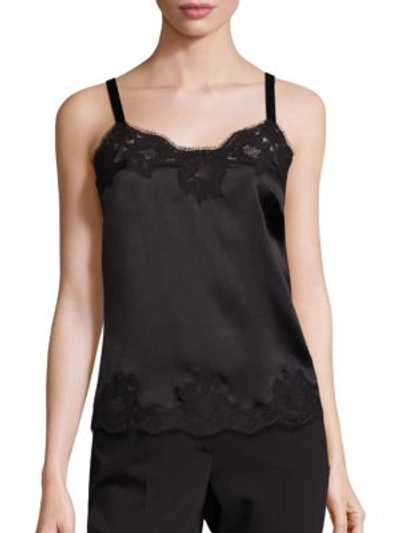 Shop Dolce & Gabbana Lace-trimmed Camisole In Black