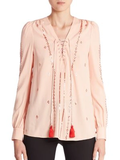 Altuzarra Sequin Embellished Blouse In Primrose