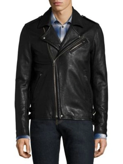 Shop Iro Zip Front Lambskin Leather Jacket In Black
